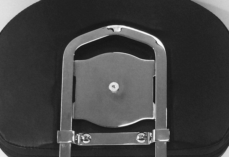 Eagle Skull Heritage Classic Style Stud Studded Low Bucket Rear Passenger Backrest Pad for Harley Davidson Softail Fat Boy Dyna Street Bob Sportster Iron 883 Sissy Bar Pads Back Rest Sissybar Upright REF 52348-97 - Image 5